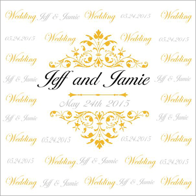 step and repeat design for wedding